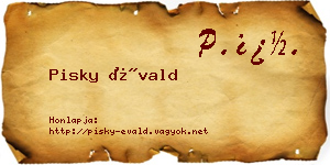 Pisky Évald névjegykártya